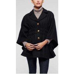 Hilary Radley Wool button front Cape (NWOT)